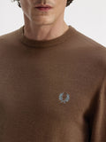 Fred Perry Pullover Uomo K9601 Burnt Tobacco - Marrone