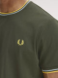 Fred Perry T-shirt Twin Tipped Uomo M1588V Hntngr/lgic/lmnb - Verde