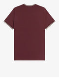 Fred Perry T-shirt Twin Tipped Uomo M1588V Oxblood/ecru - Bordeaux