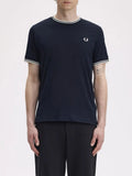 Fred Perry T-shirt Twin Tipped Uomo M1588V Navy - Blu
