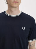 Fred Perry T-shirt Twin Tipped Uomo M1588V Navy - Blu