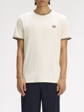 Fred Perry T-shirt Twin Tipped Uomo M1588V Ecru/drkcrml/blk - Avorio