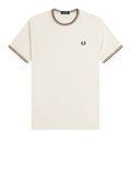 Fred Perry T-shirt Twin Tipped Uomo M1588V Ecru/drkcrml/blk - Avorio