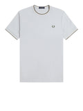 Fred Perry T-shirt Twin Tipped Uomo M1588V Dskbl/ecru/lwgrn - Bianco