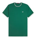 Fred Perry T-shirt Twin Tipped Uomo M1588V Sptgrn/ltic/ltic - Verde