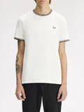 Fred Perry T-shirt Twin Tipped Uomo M1588V Ecr/oxbld/grsrts - Avorio