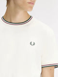 Fred Perry T-shirt Twin Tipped Uomo M1588V Ecr/oxbld/grsrts - Avorio