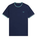 Fred Perry T-shirt Uomo M1588V Tnsbl/snwht/dpmt - Blu