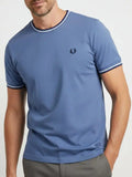 Fred Perry T-shirt Twin Tipped Uomo M1588V - Celeste