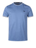 fred perry t shirt twin tipped uomo m1588v celeste 166697062