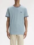 Fred Perry T-shirt Uomo M1588V Stckpbl/oxb/grsr - Celeste