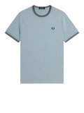Fred Perry T-shirt Uomo M1588V Stckpbl/oxb/grsr - Celeste