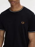Fred Perry T-shirt Twin Tipped Uomo M1588V Black - Nero