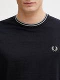 Fred Perry T-shirt Twin Tipped Uomo M1588V Navy/seagrass - Blu