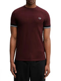 Fred Perry T-shirt Twin Tipped Uomo M2396 Oxblood - Bordeaux