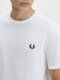 Fred Perry T-shirt Ringer Uomo M3519 White - Bianco