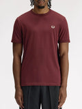 Fred Perry T-shirt Ringer Uomo M3519 Oxblood - Bordeaux