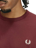 Fred Perry T-shirt Ringer Uomo M3519 Oxblood - Bordeaux