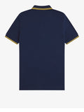 Fred Perry Polo Twin Tipped Uomo M3600P Tnsbl/lmnbarley - Blu