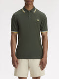 Fred Perry Polo Twin Tipped Uomo M3600P Hntngr/lgic/lmnb - Verde