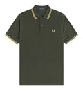 Fred Perry Polo Twin Tipped Uomo M3600P Hntngr/lgic/lmnb - Verde