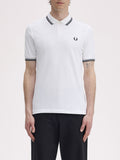 Fred Perry Polo Twin Tipped Uomo M3600P White - Bianco
