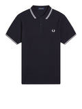 Fred Perry Polo Twin Tipped Uomo M3600P Navy/white - Blu