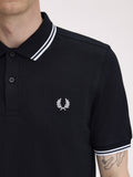 Fred Perry Polo Twin Tipped Uomo M3600P Black - Nero