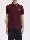 Fred Perry Polo Twin Tipped Uomo M3600P Oxblood - Bordeaux