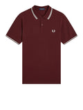 Fred Perry Polo Twin Tipped Uomo M3600P Oxblood - Bordeaux