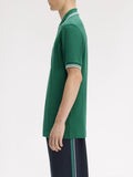 Fred Perry Polo Twin Tipped Uomo M3600P Sptgrn/ltic/ltic - Verde