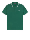 Fred Perry Polo Twin Tipped Uomo M3600P Sptgrn/ltic/ltic - Verde