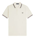 Fred Perry Polo Twin Tipped Uomo M3600P Ecr/oxbld/grsrts - Avorio