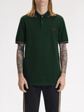 Fred Perry Polo Twin Tipped Uomo M3600P Grsrts/stkbl/oxb - Verde