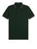 fred perry polo twin tipped uomo m3600p grsrts stkbl oxb verde 160296303