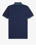 Fred Perry Polo Twin Tipped Uomo M3600P Tnsbl/snwht/dpmt - Blu