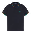 Fred Perry Polo Twin Tipped Uomo M3600P Navy/drkcml/spgr - Blu