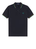 fred perry polo twin tipped uomo m3600p navy drkcml spgr blu 166163818