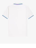 Fred Perry Polo Twin Tipped Uomo M3600P Snwh/depmn/sohec - Bianco