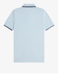 Fred Perry Polo Twin Tipped Uomo M3600P Lgtic/acebl/navy - Celeste
