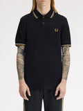Fred Perry Polo Twin Tipped Uomo M3600P Black - Nero