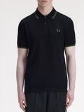 Fred Perry Polo Uomo M3600P Black/fieldgreen - Nero