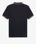 Fred Perry Polo Twin Tipped Uomo M3600P Nvy/swht/bntred - Blu