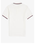 Fred Perry Polo Twin Tipped Uomo M3600P Snwht/bred/nvy - Bianco