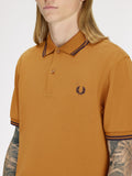 Fred Perry Polo Twin Tipped Uomo M3600P Drk Carml/nvy - Giallo