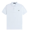 Fred Perry Polo Uomo M6000 Dstyblue/lwgreen - Bianco