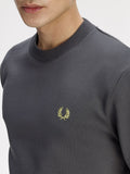 Fred Perry Felpa Uomo M7535 Ancgr/tnnsblyell - Grigio