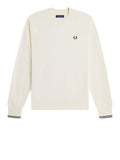 Fred Perry Felpa Uomo M7535 Ecr/oxbld/grsrts - Avorio