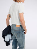 Gas Jeans Skinny Albert Uomo 351451031091 Stone Blue Med - Denim