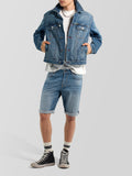 Gas Bermuda Jeans Albert Uomo 370271021999 Basic Medium - Denim